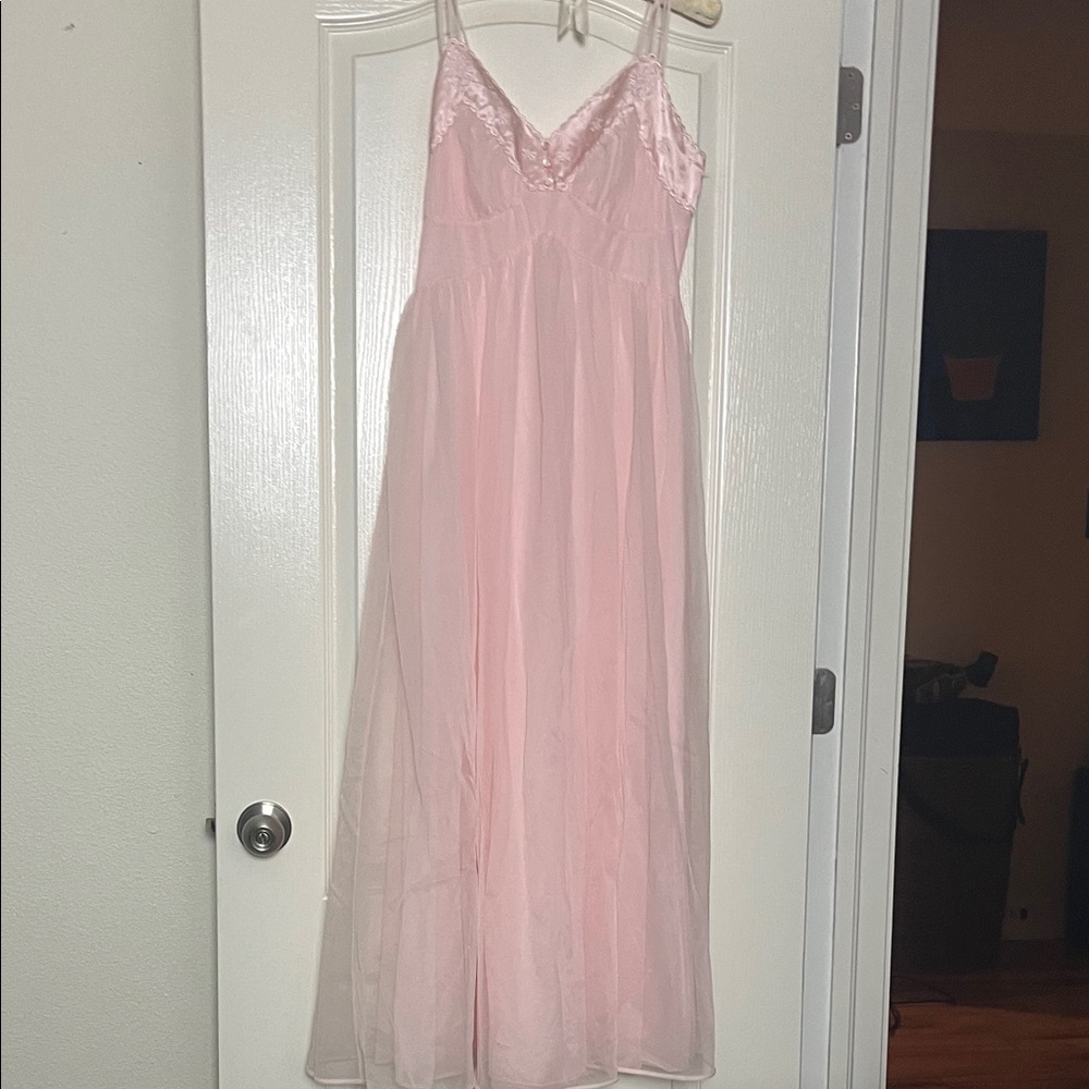 Vintage Powder Pink Demure Nightgown